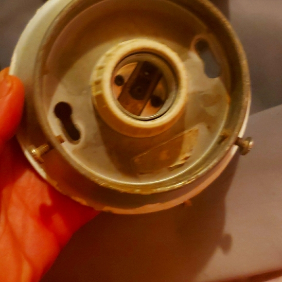 Rare vintage 1930s Milkglass exit light fixture/shades salvaged from Theatre - Picture 3 of 7